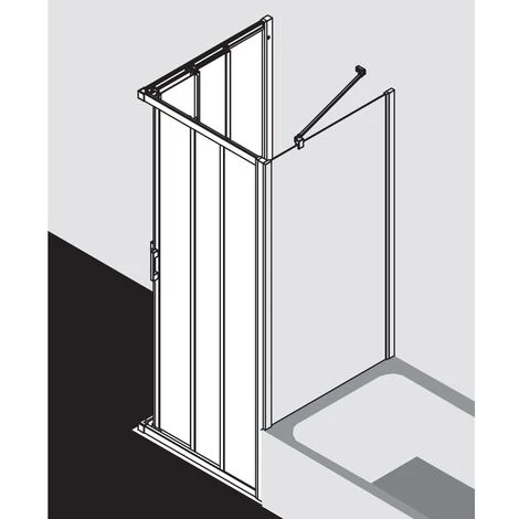 Sortie ❤️ Kermi LIGA Demi-pièce D’angle à Gauche E3L 750 X 2000mm Argent Ultra Brillant Verre Trempé Transparent ???? 4 Sortie ❤️ Kermi LIGA Demi-pièce D’angle à Gauche E3L 750 X 2000mm Argent Ultra Brillant Verre Trempé Transparent ???? – Image 2