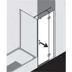 Offres ⌛ Kermi LIGA Porte Battante SNR 1100 X 2000mm Argent Ultra Brillant Verre Trempé Transparent ???? -KERMI Soldes Boutique 38614854 3