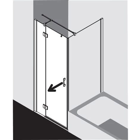 Meilleur prix 🔥 Kermi LIGA Porte Battante SNR 1230 X 2000mm Argent Ultra Brillant Verre Trempé Transparent Clean 🛒 4 Meilleur prix 🔥 Kermi LIGA Porte Battante SNR 1230 X 2000mm Argent Ultra Brillant Verre Trempé Transparent Clean 🛒 – Image 2