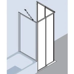 Coupon ✔️ Kermi Demi-pièce D’angle à Gauche NOVA 2000 E2L 1400x 2000 BV : 1370-1392 SIMG Kerolan Fontana ???? -KERMI Soldes Boutique 38615290 2