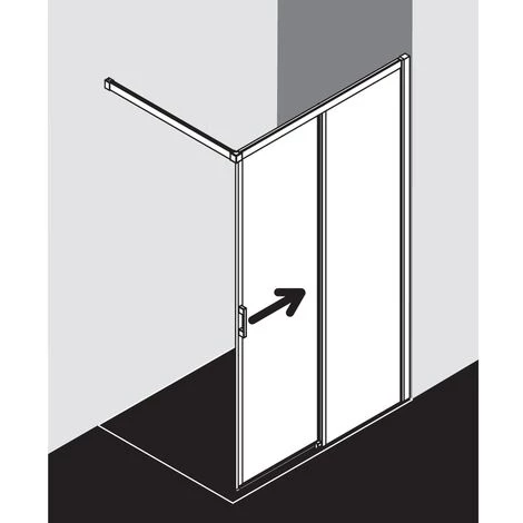 Offres ???? Kermi LIGA Porte Coulissante J2R 1000 X 2000mm Argent Mat Verre Trempé Transparent ???? 4 Offres ???? Kermi LIGA Porte Coulissante J2R 1000 X 2000mm Argent Mat Verre Trempé Transparent ???? – Image 2