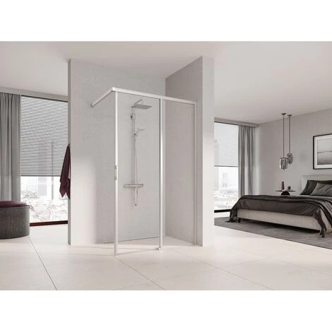 Meilleure affaire 😉 Kermi LIGA Porte Coulissante J2R 1000 X 2000mm Argent Mat Verre Trempé Transparent Clean 🛒 5 Meilleure affaire 😉 Kermi LIGA Porte Coulissante J2R 1000 X 2000mm Argent Mat Verre Trempé Transparent Clean 🛒 – Image 3