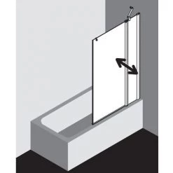 Budget ???? Kermi Vantail Pivotant Pega DTR 1100x 1500 BV : 1090-1115 SIHG Verre Trempé Transparent ???? -KERMI Soldes Boutique 38616439 3