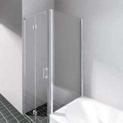 Tout neuf 🔥 Kermi LIGA Paroi Latérale TVD 900 X 1600mm Argent Mat Verre Trempé Transparent 👍