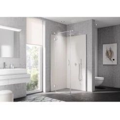 Bon marché ???? Kermi LIGA Paroi Latérale TWP 930 X 2000mm Argent Ultra Brillant Verre Trempé Transparent ????