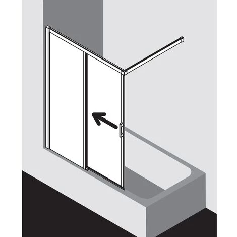 Meilleure vente ???? Kermi LIGA Porte Coulissante H2L 1000 X 1500mm Argent Mat Verre Trempé Transparent ???? 3 Meilleure vente ???? Kermi LIGA Porte Coulissante H2L 1000 X 1500mm Argent Mat Verre Trempé Transparent ????