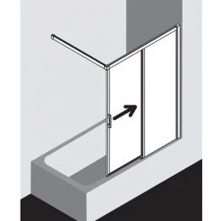 Promo ???? Kermi LIGA Porte Coulissante H2L 1200 X 1500mm Argent Ultra Brillant Verre Trempé Transparent ✨ -KERMI Soldes Boutique 38616678 2