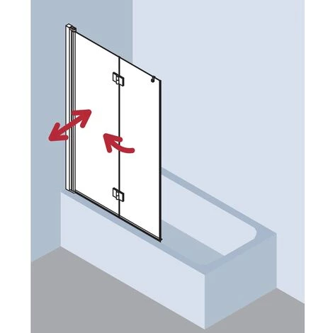 Meilleure affaire ???? Kermi LIGA Vantail 2PR 1000 X 1500mm Argent Satiné Verre Trempé Transparent ???? 4 Meilleure affaire ???? Kermi LIGA Vantail 2PR 1000 X 1500mm Argent Satiné Verre Trempé Transparent ???? – Image 2