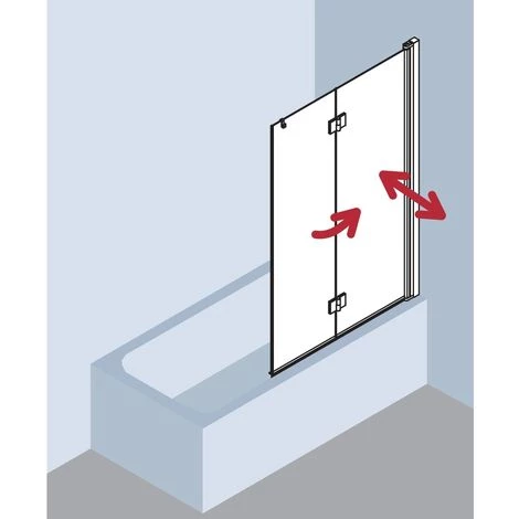 Meilleure affaire ???? Kermi LIGA Vantail 2PR 1000 X 1500mm Argent Satiné Verre Trempé Transparent ???? 5 Meilleure affaire ???? Kermi LIGA Vantail 2PR 1000 X 1500mm Argent Satiné Verre Trempé Transparent ???? – Image 3