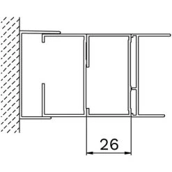 Vente flash ⭐ Kermi Profilé D’élargissement Nova 2000 SVSVS 1850 SIMG ⌛