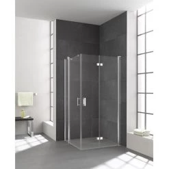 Tout neuf 🧨 Kermi Demi-pièce D’angle à Gauche Diga EPL 0750x 1850 BV : 730-750 WEI Verre Trempé Transparent 🤩