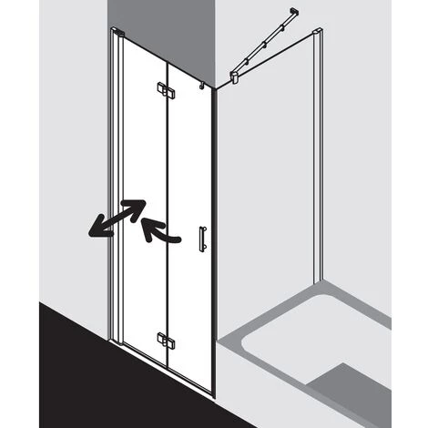 Bon marché 👏 Kermi Porte Battante Pliante Diga 2SR 0750x 1850 BV : 730-750 WEI Verre Trempé Transparent 👍 4 Bon marché 👏 Kermi Porte Battante Pliante Diga 2SR 0750x 1850 BV : 730-750 WEI Verre Trempé Transparent 👍 – Image 2