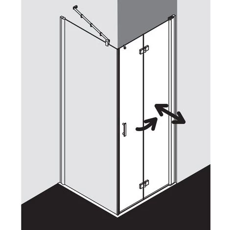 Nouveau ???? Kermi Porte Battante Pliante Diga 2SL 1100x 2000 BV : 1080-1100 WEI Verre Trempé Transparent ???? 7 Nouveau ???? Kermi Porte Battante Pliante Diga 2SL 1100x 2000 BV : 1080-1100 WEI Verre Trempé Transparent ???? – Image 5