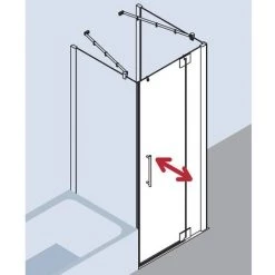 Bon marché ???? Kermi Porte Battante Pasa XP 1WR 0900x 1850 BV : 870-900 SIMG Verre Trempé Transparent ???? -KERMI Soldes Boutique 42016806 5