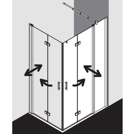 Tout neuf 🛒 Kermi Demi-pièce D’angle à Droite Diga F2R 1230x 1850 GAK : 1190-1210 SIHG Verre Trempé Transparent Clean ⌛ 7 Tout neuf 🛒 Kermi Demi-pièce D’angle à Droite Diga F2R 1230x 1850 GAK : 1190-1210 SIHG Verre Trempé Transparent Clean ⌛ – Image 5