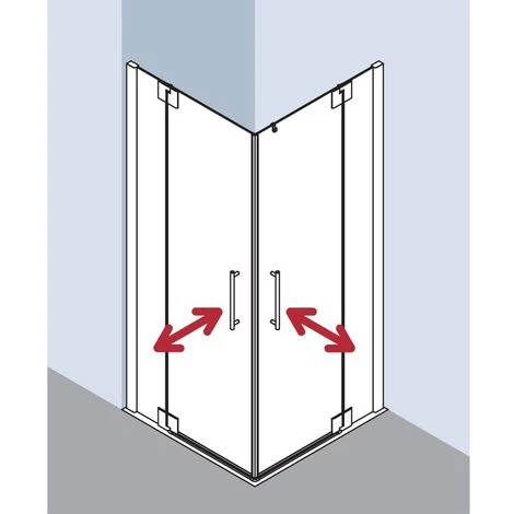 Meilleure vente ???? Kermi Demi-pièce D’angle à Gauche Pasa XP EPL 0900x 1850 BV : 870-900 SIMG Verre Trempé Transparent ⌛ 4 Meilleure vente ???? Kermi Demi-pièce D’angle à Gauche Pasa XP EPL 0900x 1850 BV : 870-900 SIMG Verre Trempé Transparent ⌛ – Image 2