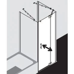 Vente flash 🧨 Kermi Porte Battante Filia XP 1WR 1200x 1850 BV : 1175-1200 SIHG Verre Trempé Transparent 😍 -KERMI Soldes Boutique 42024865 5