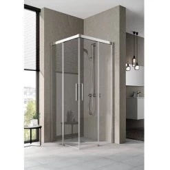 Meilleur prix ✨ Kermi Demi-pièce D’angle à Gauche Nica C2L 0900x 2000 BV : 875-900 SIHG Verre Trempé Opaco ????