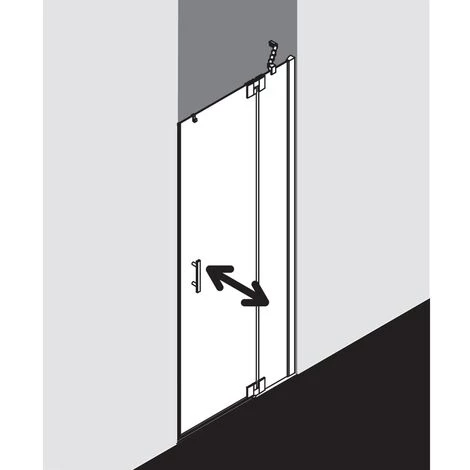 Sortie ???? Kermi Porte Battante Filia XP 1TL 0800x 1850 BV : 780-810 SIHG Verre Trempé Transparent ???? 5 Sortie ???? Kermi Porte Battante Filia XP 1TL 0800x 1850 BV : 780-810 SIHG Verre Trempé Transparent ???? – Image 3