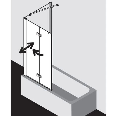 Grosses soldes ⭐ Kermi Vantail Diga 2PL 1200x 1500 BV : 1185-1205 WEI Verre Trempé Transparent Clean ???? 6 Grosses soldes ⭐ Kermi Vantail Diga 2PL 1200x 1500 BV : 1185-1205 WEI Verre Trempé Transparent Clean ???? – Image 4