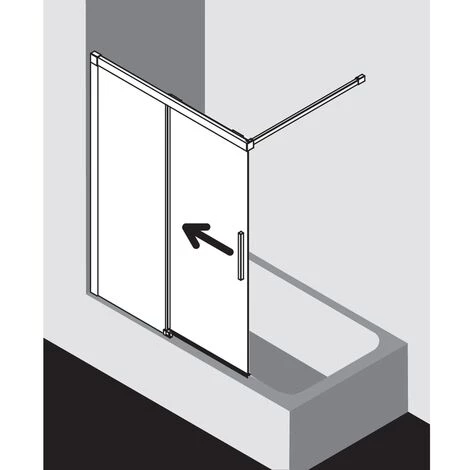 Le moins cher ???? Kermi Porte Coulissante Nica H2R 1200x 1500 BV : 1175-1200 SIHG Verre Trempé Transparent ???? 4 Le moins cher ???? Kermi Porte Coulissante Nica H2R 1200x 1500 BV : 1175-1200 SIHG Verre Trempé Transparent ???? – Image 2