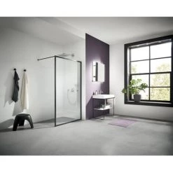 Acheter 💯 Kermi WALK-IN Dark Edition WW4 1400x 2000 BV : 1380-1400 SWS Verre Trempé Transparent Clean 🎉