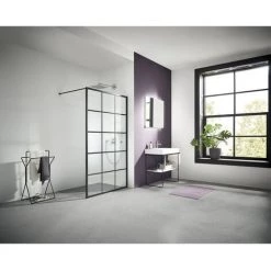 Vente flash 🛒 Kermi WALK-IN Dark Edition WW1 1200x 2000 BV : 1180-1200 SWS Verre Trempé Transparent Clean 😉